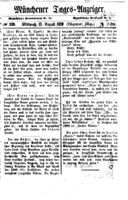 Münchener Tages-Anzeiger Mittwoch 17. August 1870