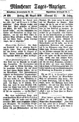 Münchener Tages-Anzeiger Freitag 26. August 1870