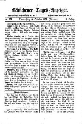 Münchener Tages-Anzeiger Donnerstag 6. Oktober 1870