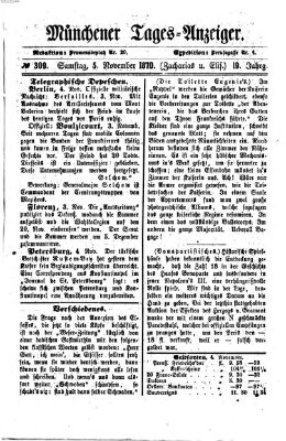 Münchener Tages-Anzeiger Samstag 5. November 1870