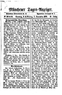 Münchener Tages-Anzeiger Montag 7. November 1870