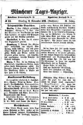 Münchener Tages-Anzeiger Dienstag 8. November 1870