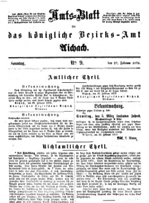 Amtsblatt für das Bezirksamt und Amtsgericht Aichach Sonntag 27. Februar 1870