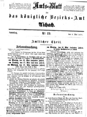 Amtsblatt für das Bezirksamt und Amtsgericht Aichach Sonntag 8. Mai 1870