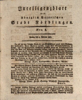 Intelligenzblatt der Königlich Bayerischen Stadt Nördlingen Freitag 9. Februar 1816