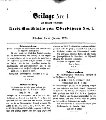 Königlich-bayerisches Kreis-Amtsblatt von Oberbayern (Münchner Intelligenzblatt) Dienstag 4. Januar 1870