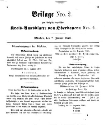 Königlich-bayerisches Kreis-Amtsblatt von Oberbayern (Münchner Intelligenzblatt) Freitag 7. Januar 1870