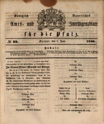 Königlich bayerisches Amts- und Intelligenzblatt für die Pfalz Dienstag 9. Juni 1846