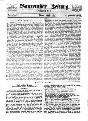 Bayreuther Zeitung Samstag 9. Februar 1861