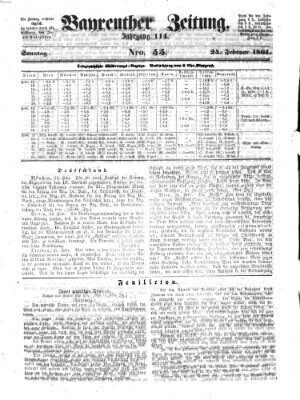 Bayreuther Zeitung Sonntag 24. Februar 1861