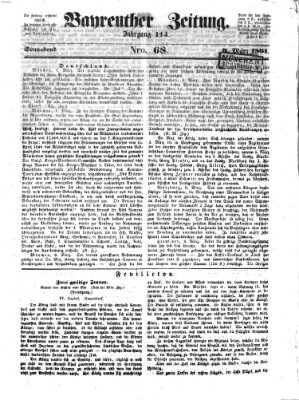 Bayreuther Zeitung Samstag 9. März 1861