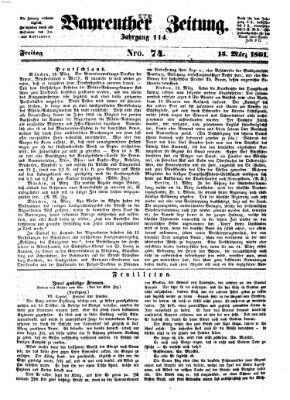 Bayreuther Zeitung Freitag 15. März 1861