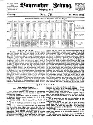 Bayreuther Zeitung Sonntag 17. März 1861