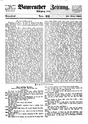 Bayreuther Zeitung Samstag 23. März 1861