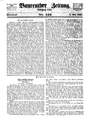 Bayreuther Zeitung Samstag 4. Mai 1861