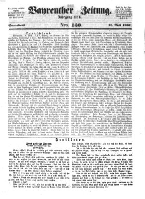 Bayreuther Zeitung Samstag 11. Mai 1861