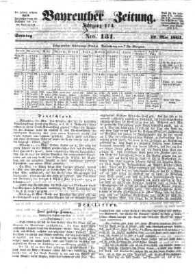 Bayreuther Zeitung Sonntag 12. Mai 1861