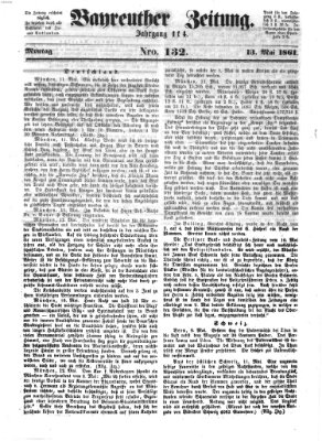 Bayreuther Zeitung Montag 13. Mai 1861