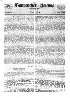 Bayreuther Zeitung Mittwoch 15. Mai 1861