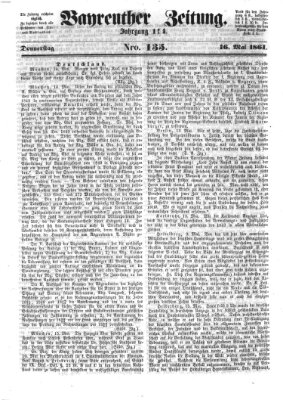 Bayreuther Zeitung Donnerstag 16. Mai 1861