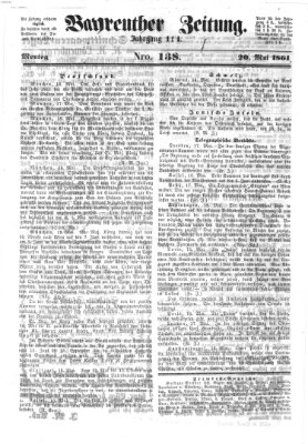 Bayreuther Zeitung Montag 20. Mai 1861