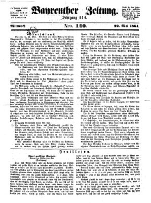 Bayreuther Zeitung Mittwoch 22. Mai 1861