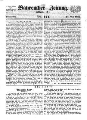 Bayreuther Zeitung Donnerstag 23. Mai 1861