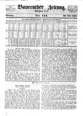 Bayreuther Zeitung Sonntag 26. Mai 1861