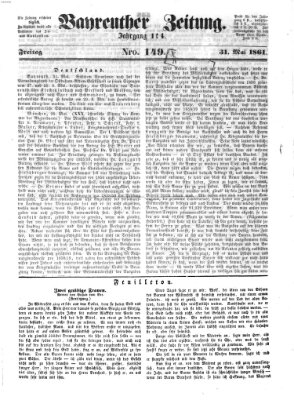 Bayreuther Zeitung Freitag 31. Mai 1861