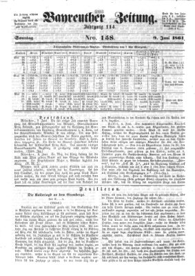 Bayreuther Zeitung Sonntag 9. Juni 1861