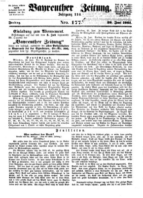 Bayreuther Zeitung Freitag 28. Juni 1861