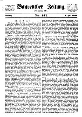 Bayreuther Zeitung Montag 8. Juli 1861