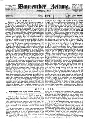 Bayreuther Zeitung Freitag 12. Juli 1861