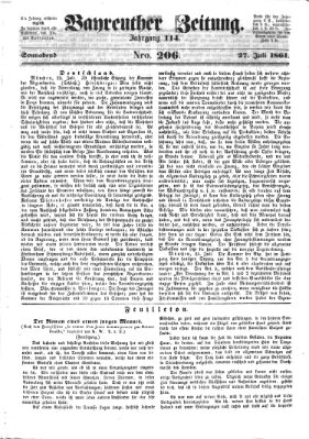 Bayreuther Zeitung Samstag 27. Juli 1861