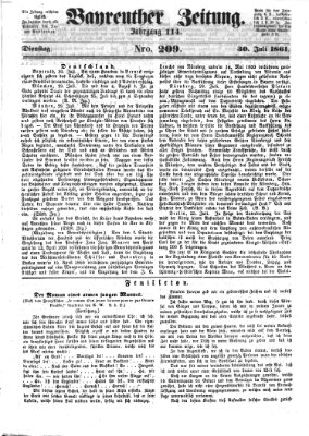 Bayreuther Zeitung Dienstag 30. Juli 1861