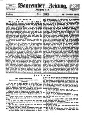 Bayreuther Zeitung Freitag 11. Oktober 1861