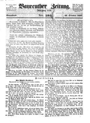 Bayreuther Zeitung Samstag 12. Oktober 1861