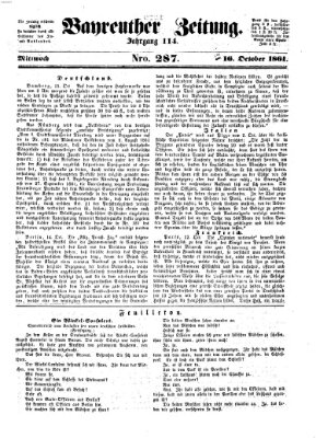 Bayreuther Zeitung Mittwoch 16. Oktober 1861