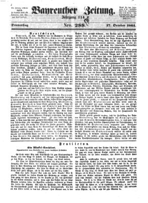 Bayreuther Zeitung Donnerstag 17. Oktober 1861