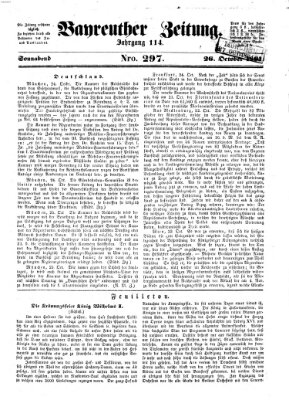 Bayreuther Zeitung Samstag 26. Oktober 1861