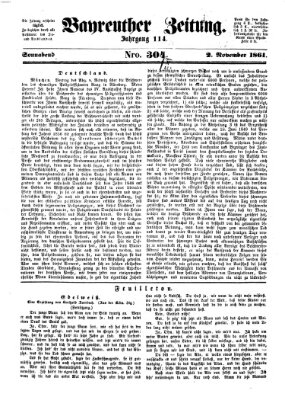 Bayreuther Zeitung Samstag 2. November 1861