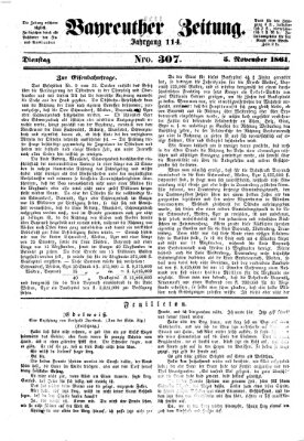 Bayreuther Zeitung Dienstag 5. November 1861