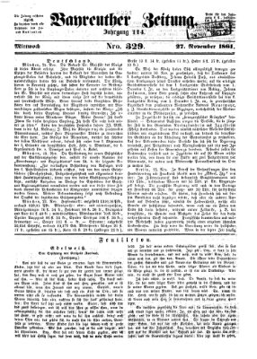 Bayreuther Zeitung Mittwoch 27. November 1861