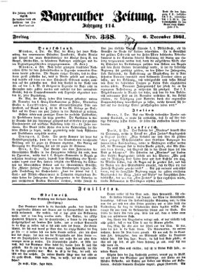 Bayreuther Zeitung Freitag 6. Dezember 1861