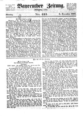 Bayreuther Zeitung Montag 9. Dezember 1861