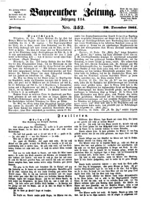 Bayreuther Zeitung Freitag 20. Dezember 1861