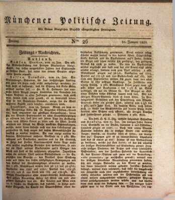 Münchener politische Zeitung (Süddeutsche Presse) Freitag 30. Januar 1829