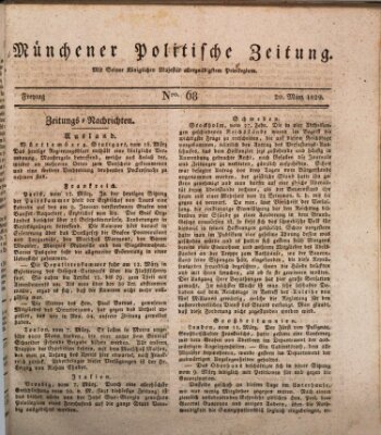 Münchener politische Zeitung (Süddeutsche Presse) Friday 20. March 1829