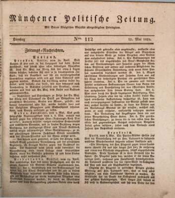 Münchener politische Zeitung (Süddeutsche Presse) Dienstag 12. Mai 1829