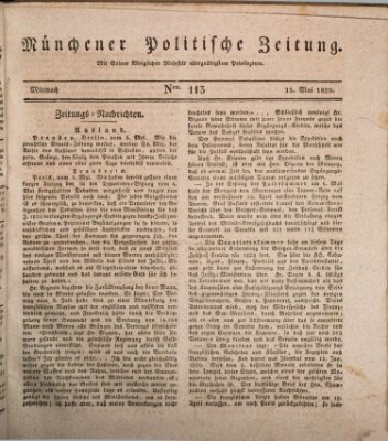 Münchener politische Zeitung (Süddeutsche Presse) Mittwoch 13. Mai 1829